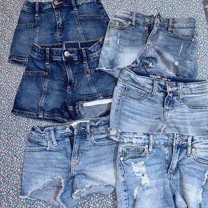 abercrombie kids Light Blue & Dark Blue Denim Shorts Mix